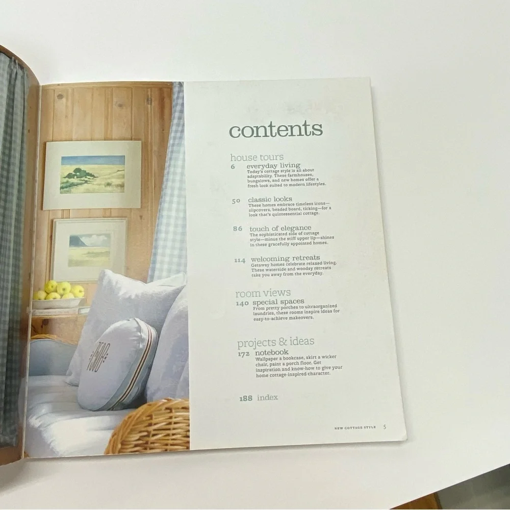 Better Homes And Gardens Blue New Cottage Style Softback Book House Tours Ideas